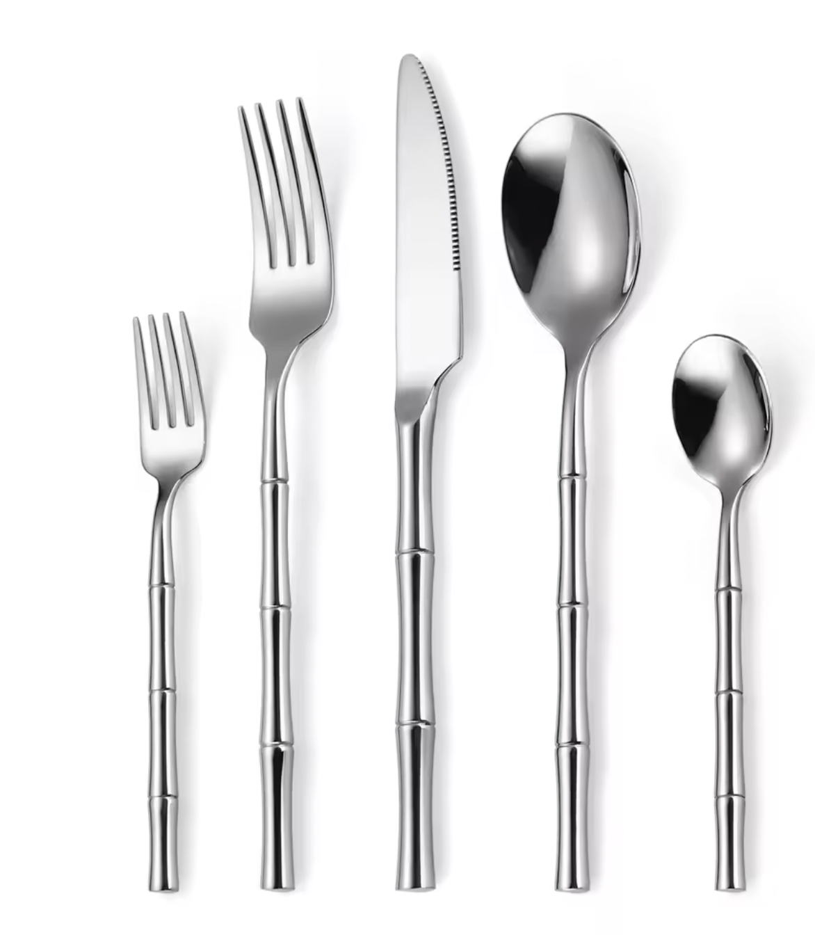 Bamboo Handle Stainless Steel Cutlery Set