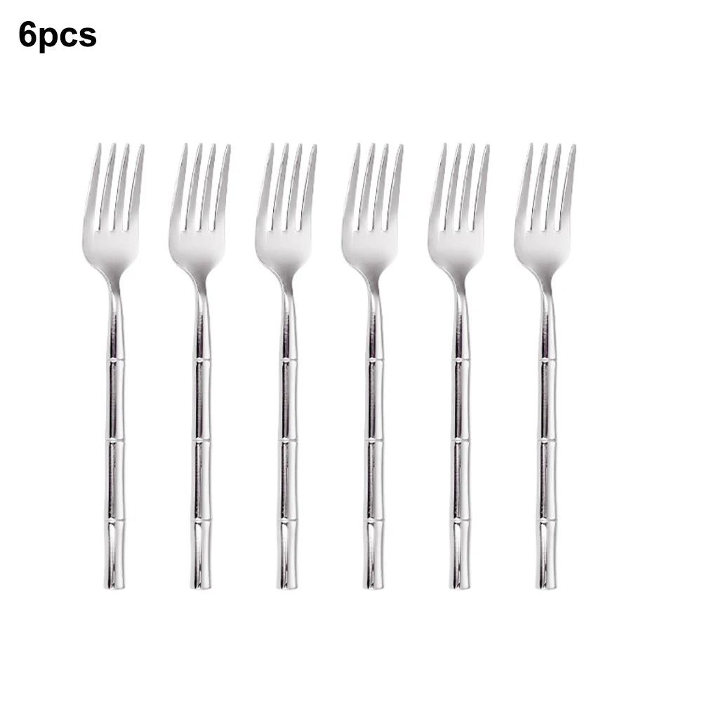 Bamboo Handle Stainless Steel Cutlery Set