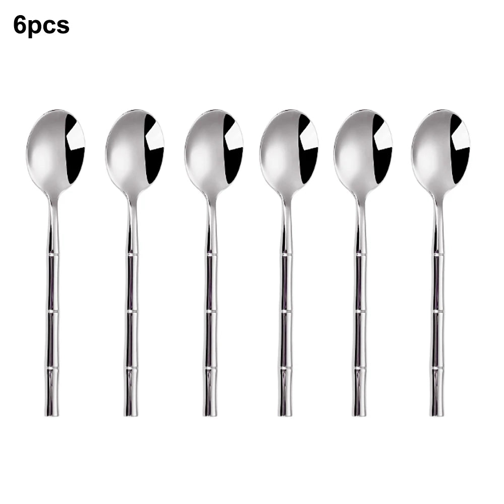 Bamboo Handle Stainless Steel Cutlery Set