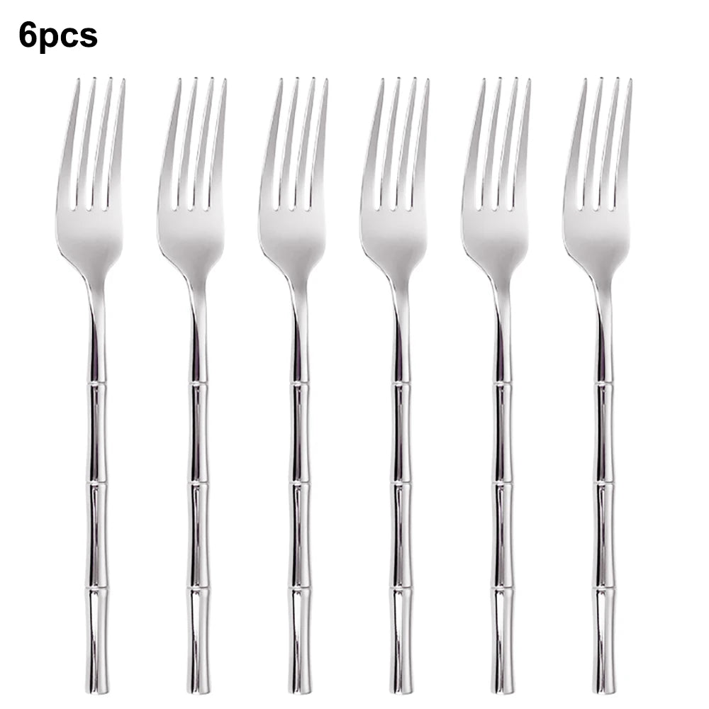 Bamboo Handle Stainless Steel Cutlery Set