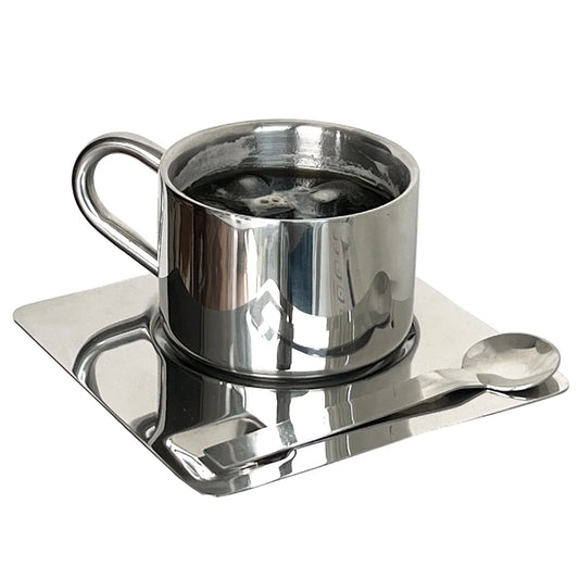 3Pcs Stainless Steel Coffee Cup Set