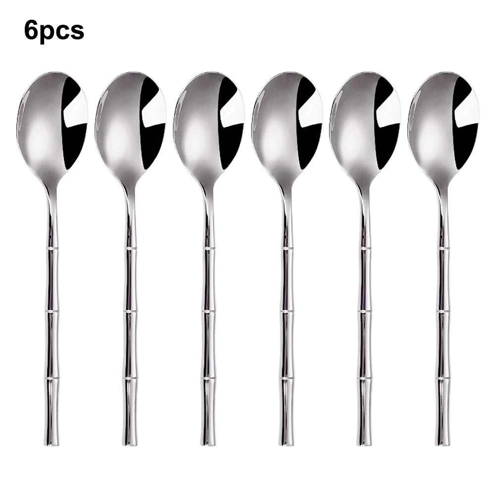 Bamboo Handle Stainless Steel Cutlery Set